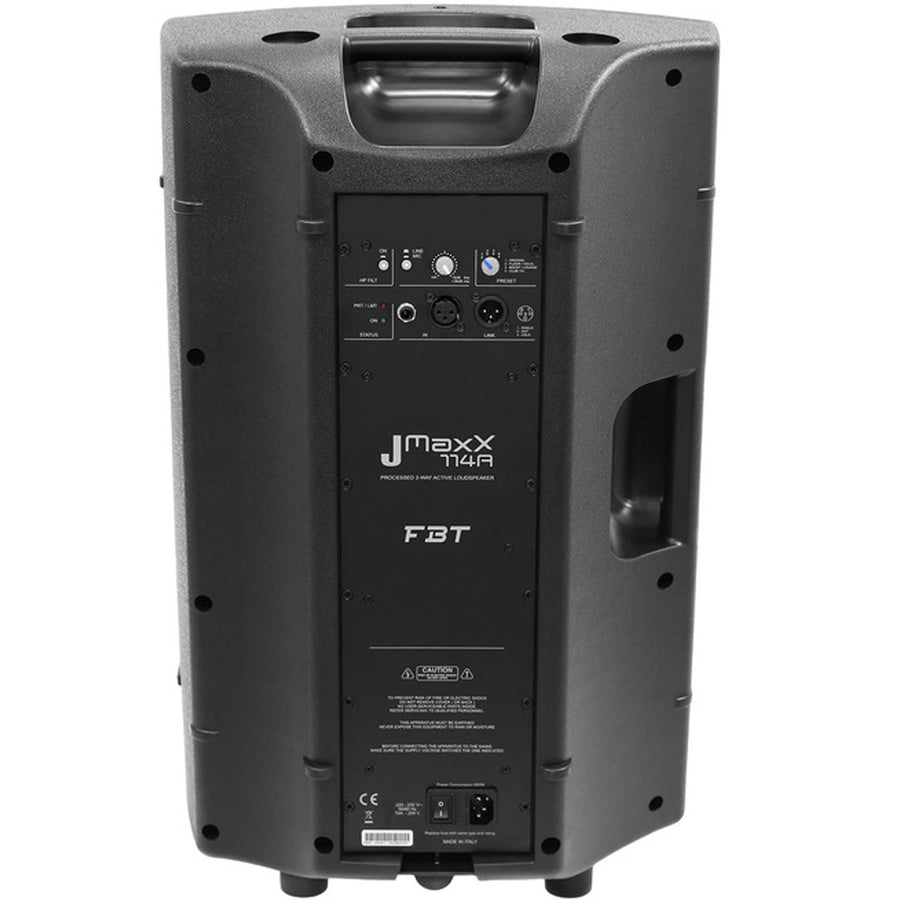 FBT JMaxX 114A, Active PA Speakers + Stands & Leads Bundle