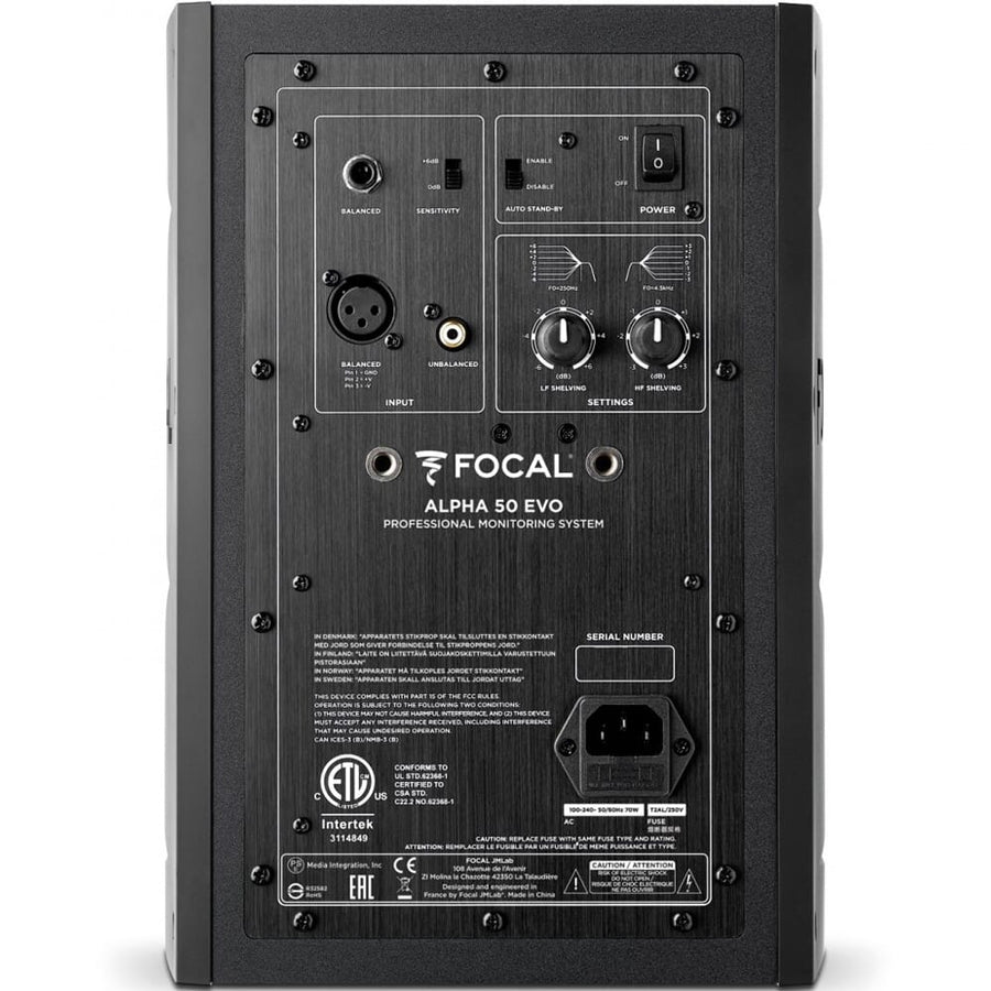 Focal Alpha 50 EVO Active Studio Monitors (Pair) + Isolation Pads & Leads Bundle