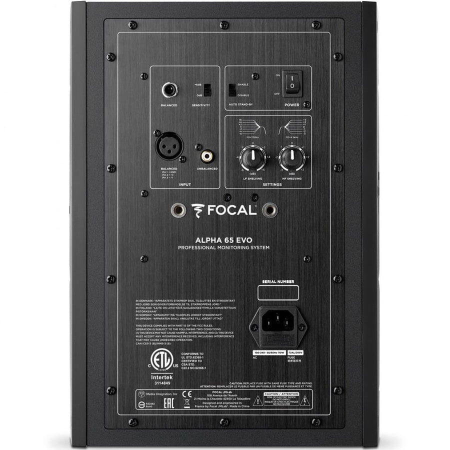 Focal Alpha 65 EVO Active Studio Monitors (Pair) + Stands & Leads Bundle
