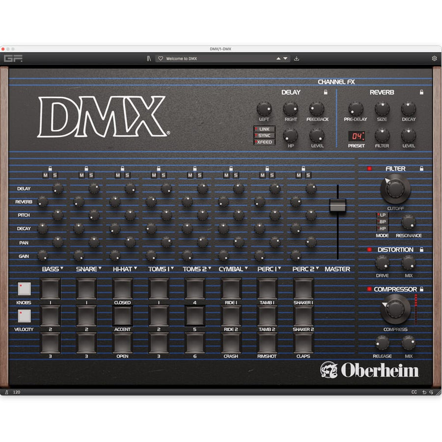 GForce Oberheim DMX Drum Machine, Software Download (50% Off Promo | Ends 4th August)