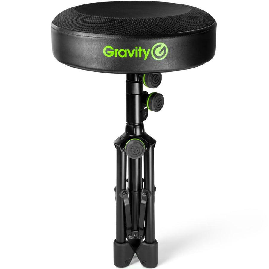 Gravity FD SEAT 1, Round Musicians Stool, Foldable, Adjustable Height