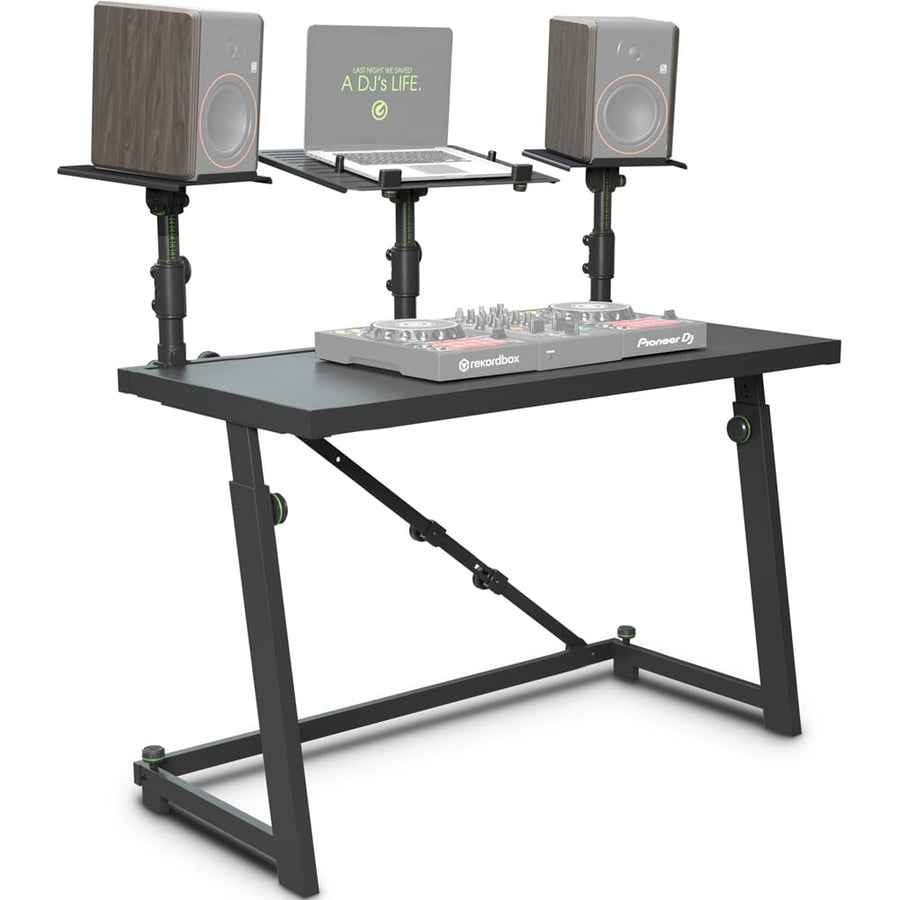 Gravity FDJT-01 DJ Desk with Laptop & Speaker Stands