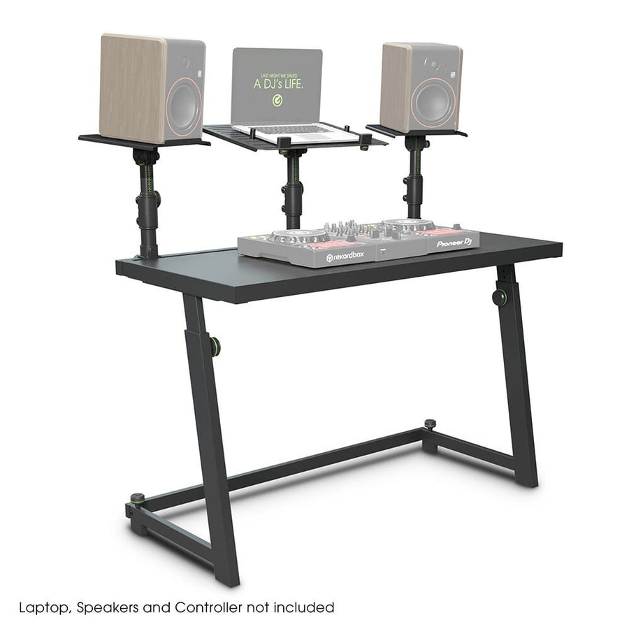 Gravity FDJT-01 DJ Desk with Laptop & Speaker Stands