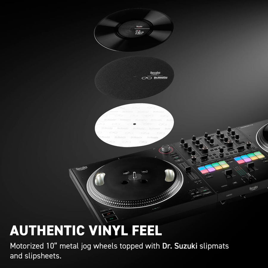 Hercules DJControl Inpulse T10, 2-Deck Motorised DJ Controller Inc. Serato DJ Pro