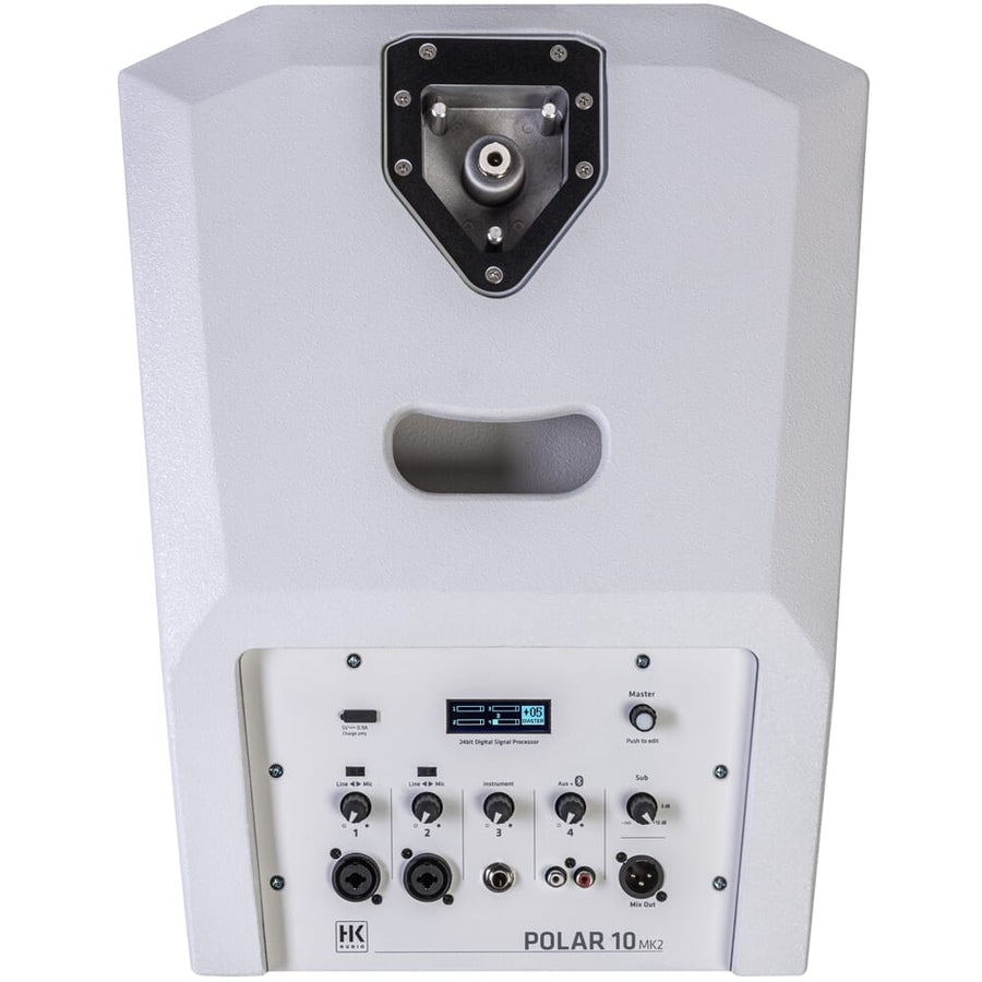 HK Audio Polar 10 MK2 (White) Bluetooth Column PA System + Transport Covers (1000w RMS)