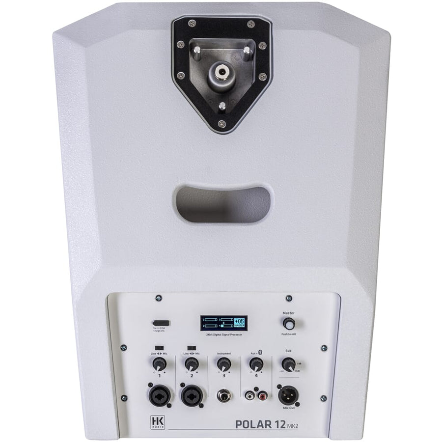 HK Audio Polar 12 MK2 (White) Bluetooth Column PA System + Transport Covers (1000w RMS)