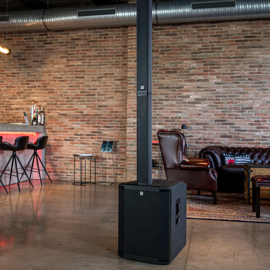 HK Audio Polar 15 MK2 (Black) Bluetooth Column PA System + Transport Covers (500w RMS)