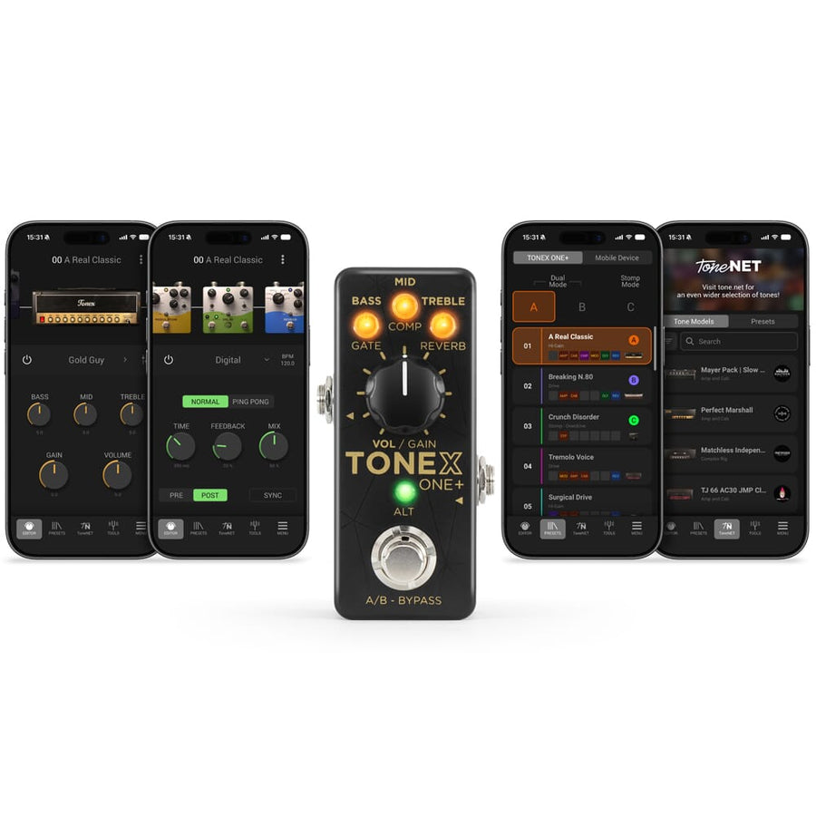 IK Multimedia Amplitube ToneX One+ Effects Pedal with MIDI