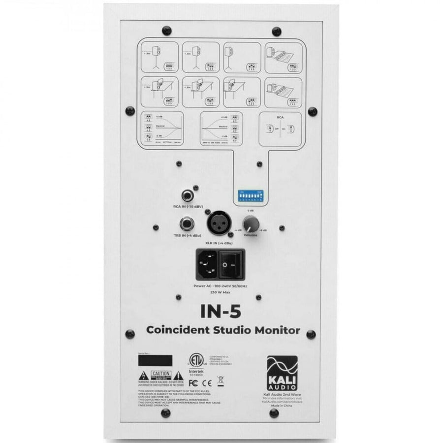 Kali Audio IN-5 White Studio Monitor Speaker (Single)