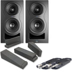 Kali Audio IN-5 Black Active Studio Monitors, Isolation Pads & Leads Bundle