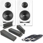 Kali Audio IN-8 White (Pair) + Isolation Pads & Leads Bundle