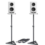 Kali Audio IN-5 White (Pair) + Monitor Stands + Leads Bundle