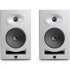 Kali Audio LP6 V2 White (Pair) + Isolation Pads & Leads Bundle