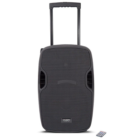 Kam RZ12AP, Portable PA with Media Player, USB & SD Card Input + VHF Dual Microphones & Bluetooth (Single)
