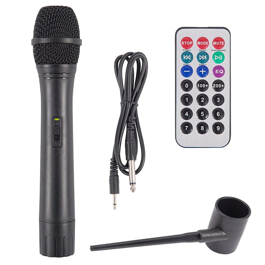 Kam RZ12AP, Portable PA with Media Player, USB & SD Card Input + VHF Dual Microphones & Bluetooth (Single)