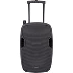 Kam RZ15AP, Portable PA with Media Player, USB & SD Card Input + VHF Dual Microphones & Bluetooth (Single - 300W RMS)