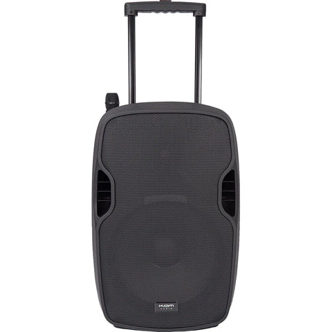 Kam RZ15AP, Portable PA with Media Player, USB & SD Card Input + VHF Dual Microphones & Bluetooth (Single - 300W RMS)