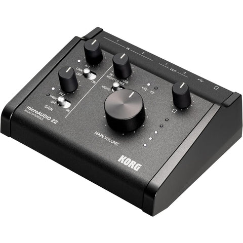 Korg microAUDIO 22, 24-bit, USB-C, 2-In/2-Out Audio Interface with Ableton Live Lite & Komplete Select