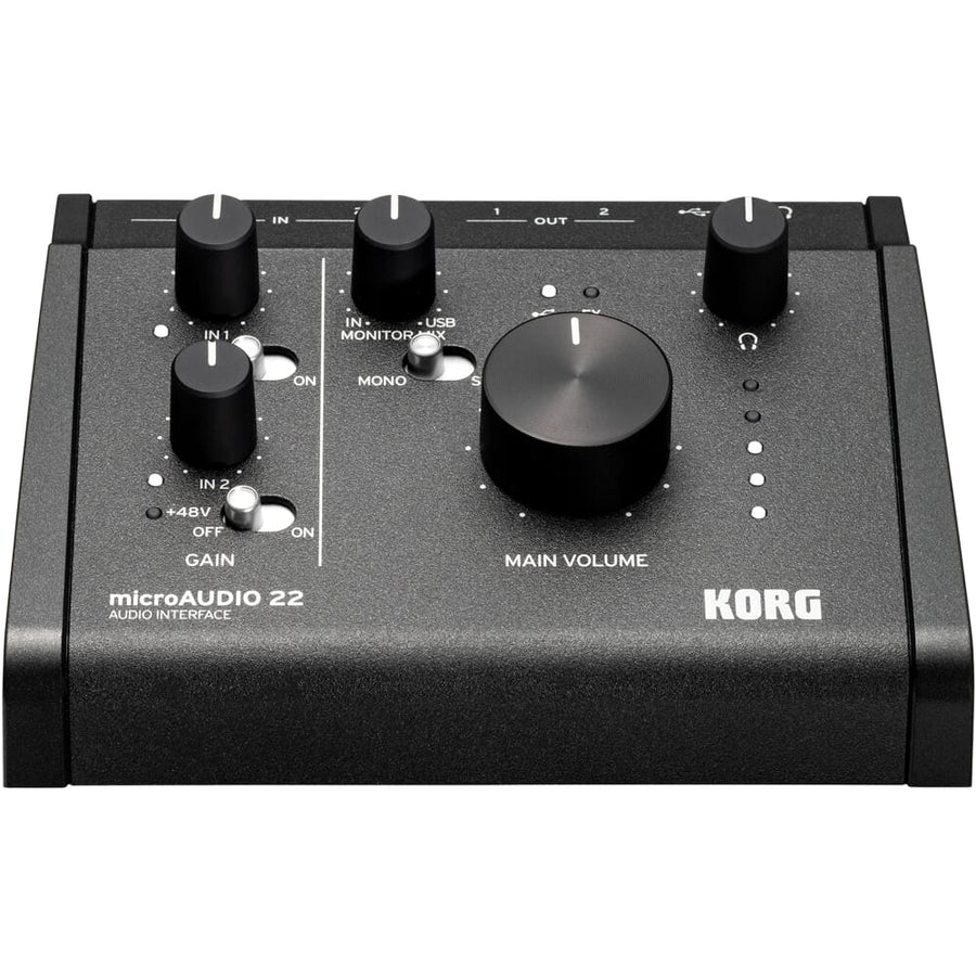 Korg microAUDIO 22, 24-bit, USB-C, 2-In/2-Out Audio Interface with Ableton Live Lite & Komplete Select