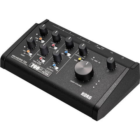 Korg microAUDIO 722, 24-bit, USB-C, 2-In/2-Out Audio Interface with MIDI & Analog Filter + Ableton Live Lite & Komplete Select