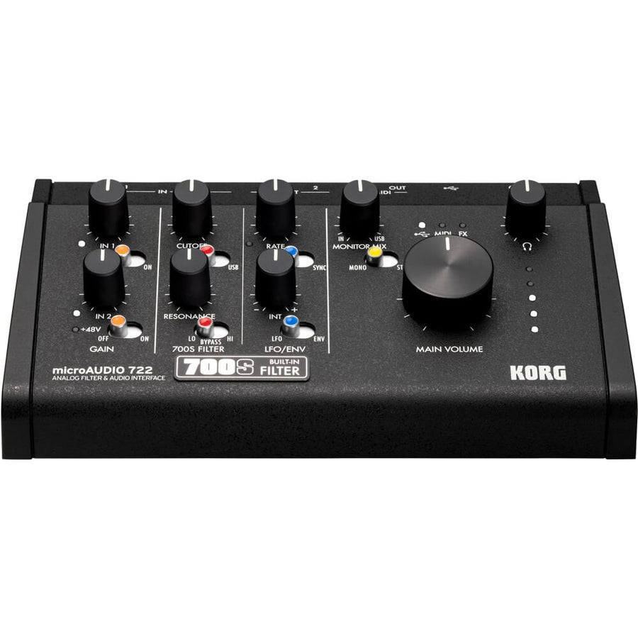 Korg microAUDIO 722, 24-bit, USB-C, 2-In/2-Out Audio Interface with MIDI & Analog Filter + Ableton Live Lite & Komplete Select