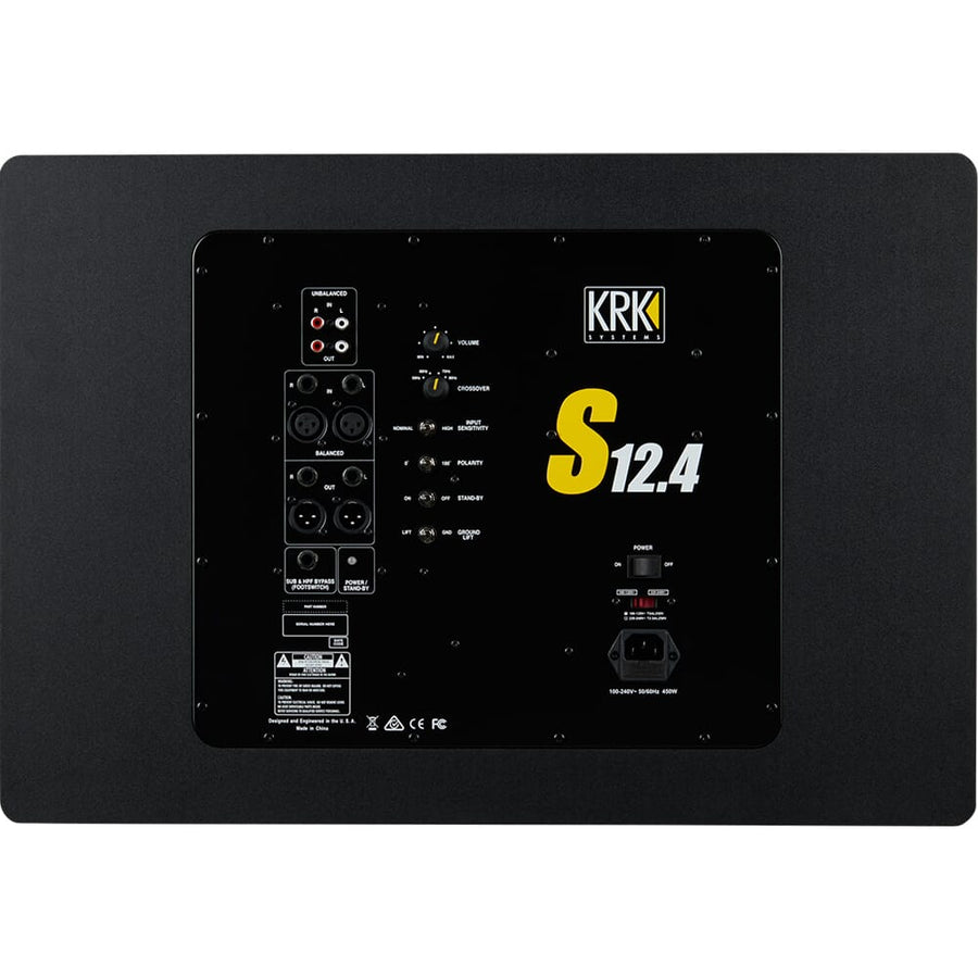KRK S12.4 Active Studio Subwoofer, 12