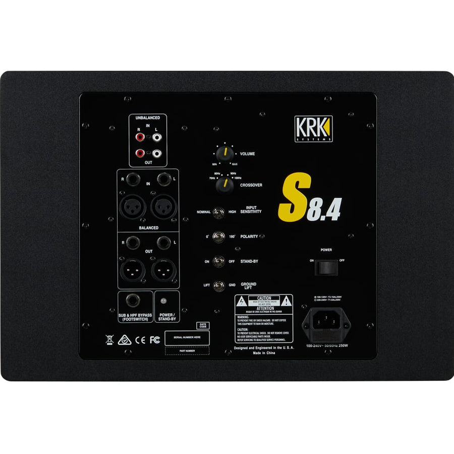 KRK S8.4, Active Studio Subwoofer, 8