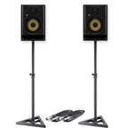 KRK Rokit RP5 G5 (Pair) + Monitor Stands + Leads Bundle
