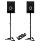 KRK Rokit RP5 G5 (Pair) + Monitor Stands + Leads Bundle