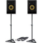 KRK Rokit RP8 G5 (Pair) + Monitor Stands + Leads Bundle