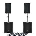LD Systems 2 x ICOA 12A + 2 x ICOA Sub 15A + M20 Poles & Leads Bundle Deal