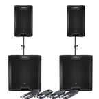 LD Systems 2 x ICOA 15A + 2 x ICOA Sub 18A + M20 Poles & Leads Bundle Deal