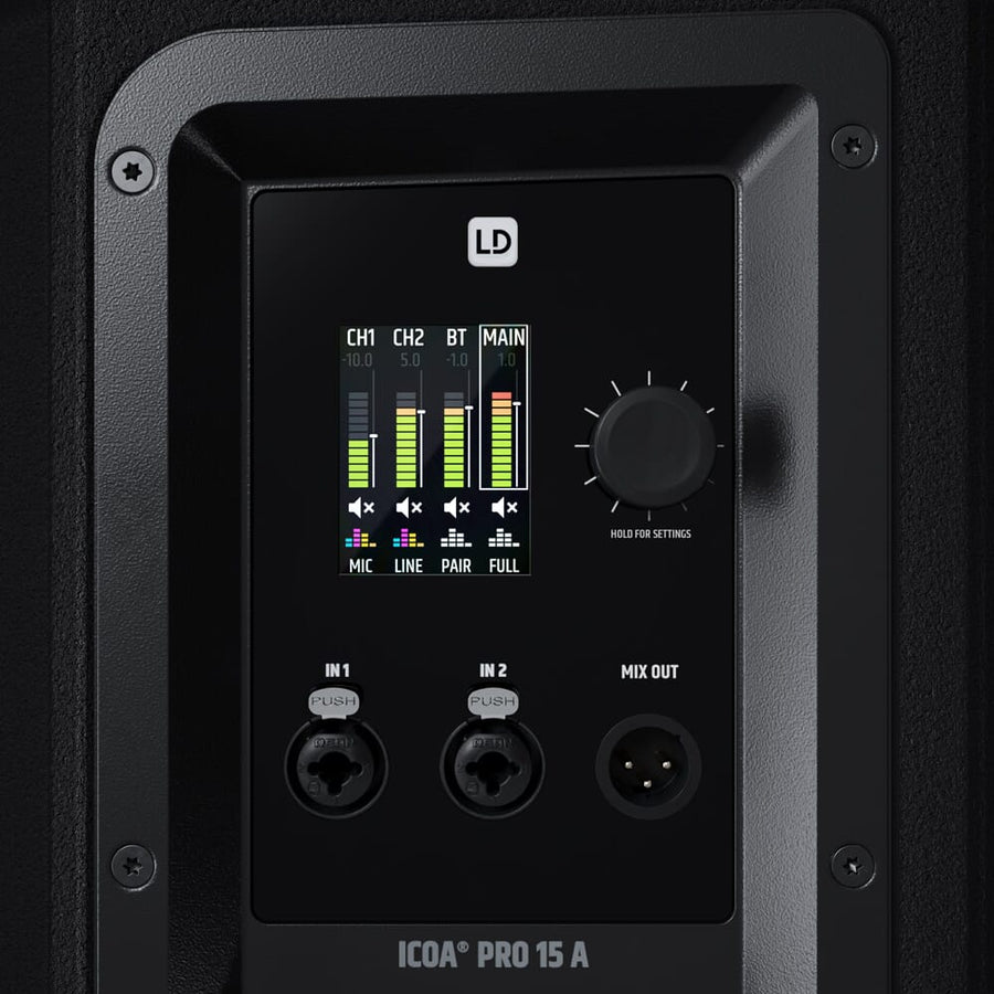 LD Systems ICOA PRO 15A, Active PA Speaker with Bluetooth (Single - 1500w RMS)