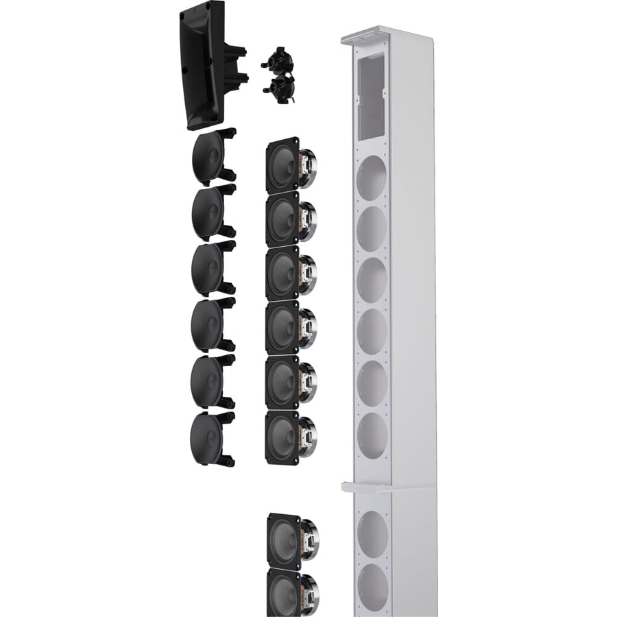 LD Systems MAUI 28 G3W White Column PA System + Carry Bag & Sub Cover (1030w RMS)