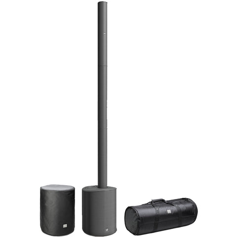 LD Systems MAUI 5 Column PA System with Mixer, Bluetooth + Carry Bag & Sub Cover (200w RMS)