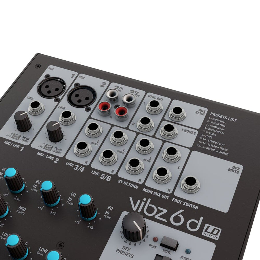 LD Systems VIBZ 6 D, 6-Channel Mixing Console with DFX
