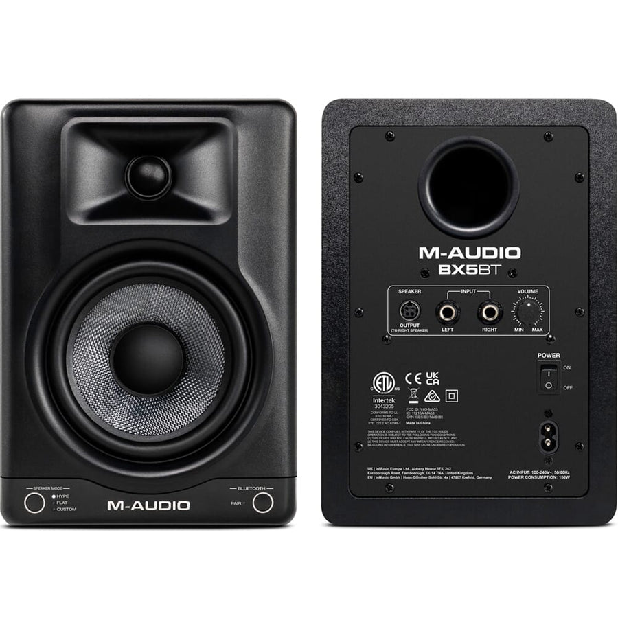 M-Audio BX5BT, 5-inch, 120 Watts Multimedia Monitors with Bluetooth (Pair)