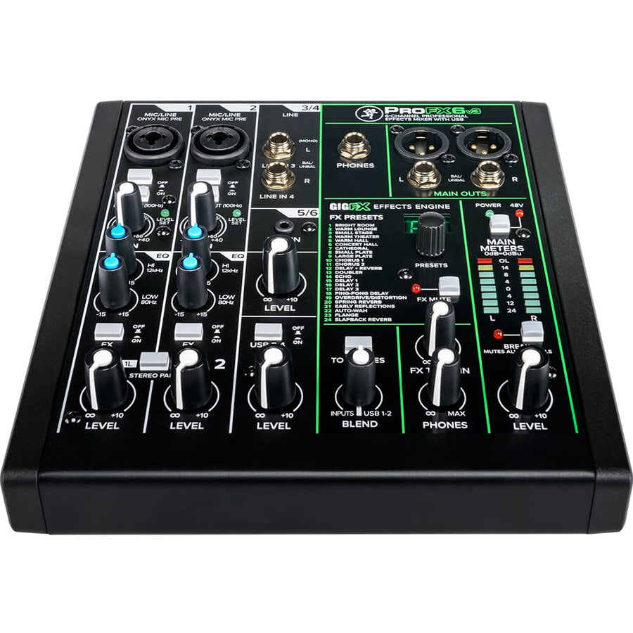 Mackie ProFX6v3, 6-Channel Pro Effects USB Mixer