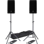 Mackie Thrash 12 V2 Active PA Speakers + Tripod Stands & Leads Bundle