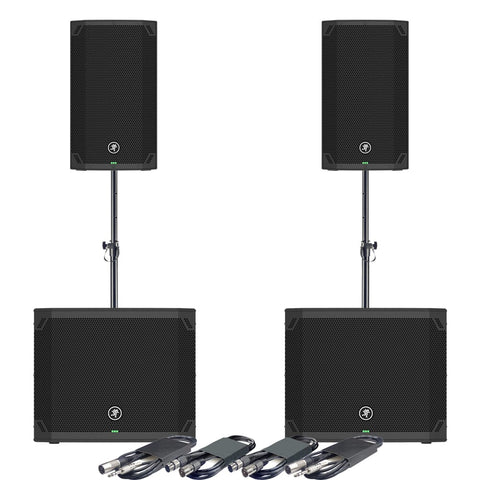 Mackie Thump 12 V4 Speakers and 2x 15S Subwoofers, Active PA Bundle Deal
