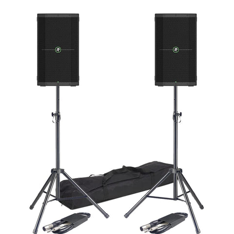 Mackie Thump 210 XT, Active Bluetooth PA Speakers + Stands & Leads Bundle Deal