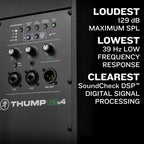 Mackie Thump 12 V4, Active PA Speakers with Bluetooth + Stands & Leads Bundle Deal