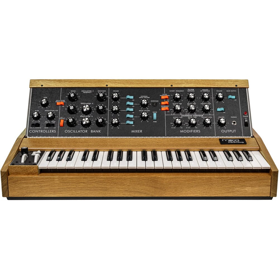 Moog Minimoog Model D Tribute Edition, Legendary Analogue Synthesizer (White Oak)