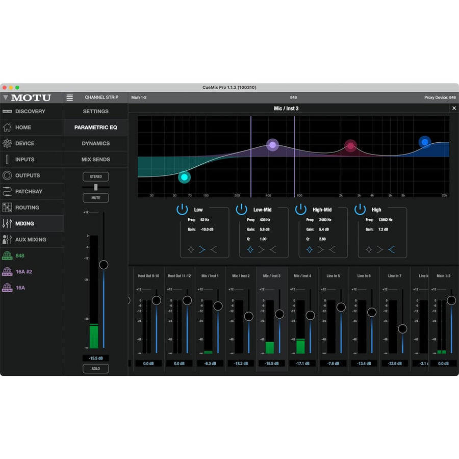 MOTU 848, 28 x 32 Thunderbolt™ 4 / USB4 Audio Interface with DSP, Mixing, Effects and Networking