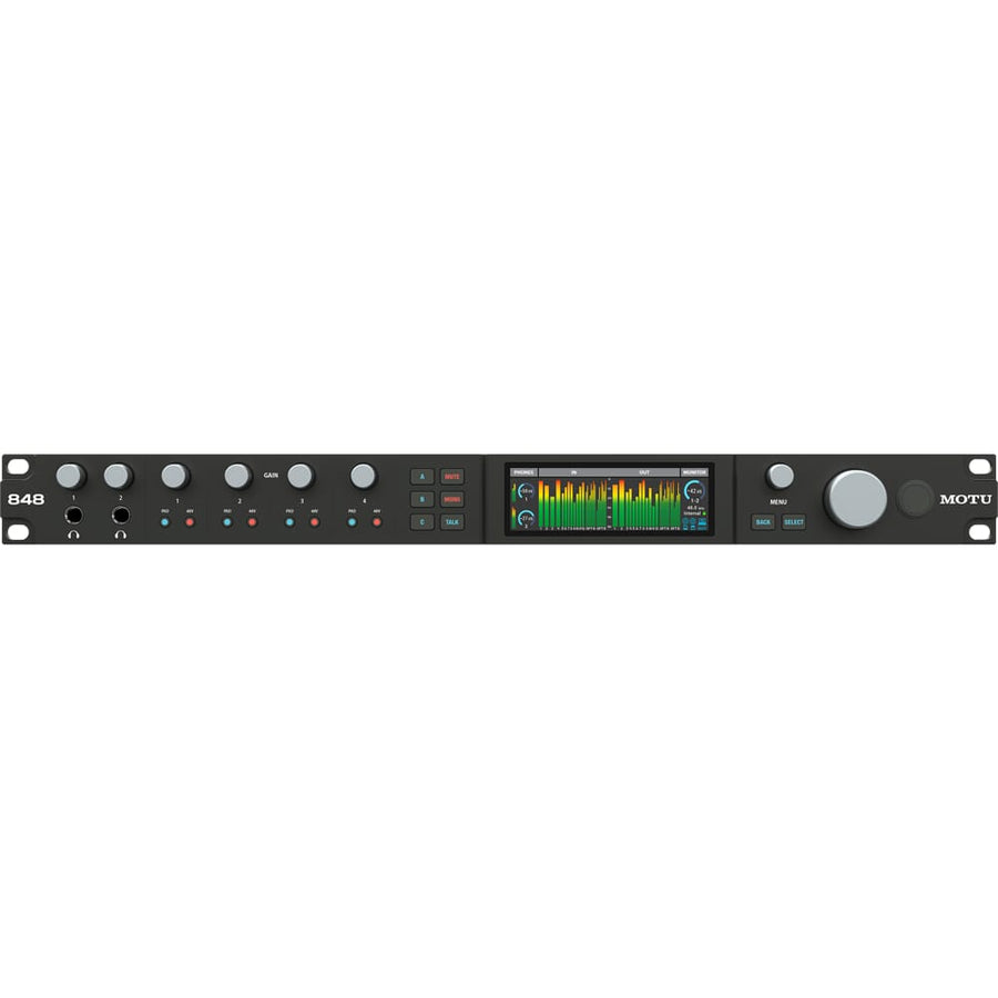 MOTU 848, 28 x 32 Thunderbolt™ 4 / USB4 Audio Interface with DSP, Mixing, Effects and Networking