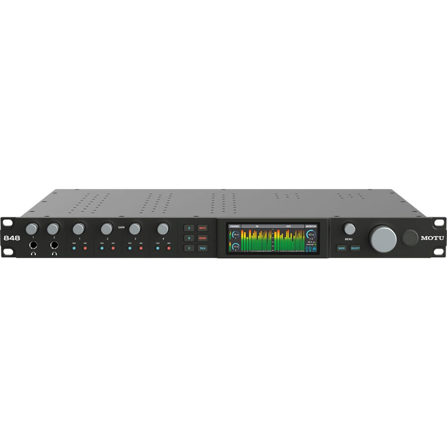 MOTU 848, 28 x 32 Thunderbolt™ 4 / USB4 Audio Interface with DSP, Mixing, Effects and Networking