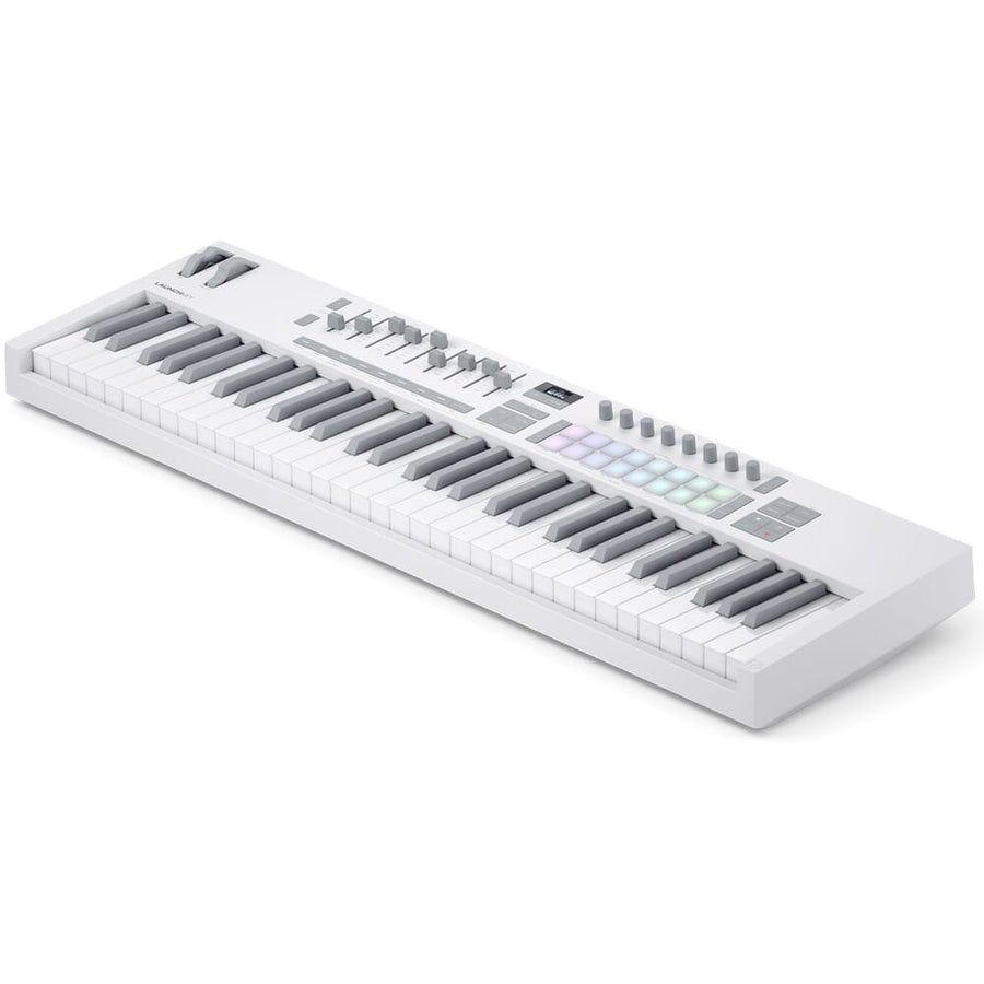 Novation Launchkey 61 MK4 Limited Edition White, MIDI Keyboard Controller & Software Bundle Inc. Komplete Select