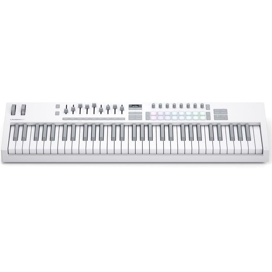 Novation Launchkey 61 MK4 Limited Edition White, MIDI Keyboard Controller & Software Bundle Inc. Komplete Select