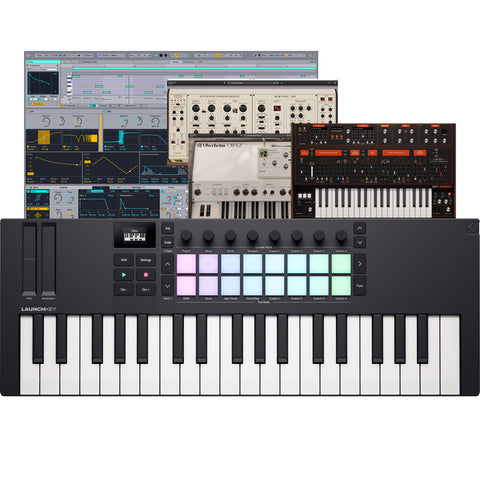 Novation Launchkey Mini-37 MK4, MIDI Keyboard Controller & Software Bundle Inc. Komplete Select