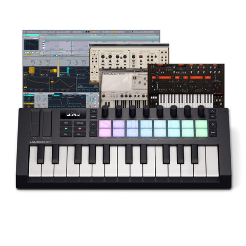 Novation Launchkey Mini-25 MK4, MIDI Keyboard Controller & Software Bundle Inc. Komplete Select